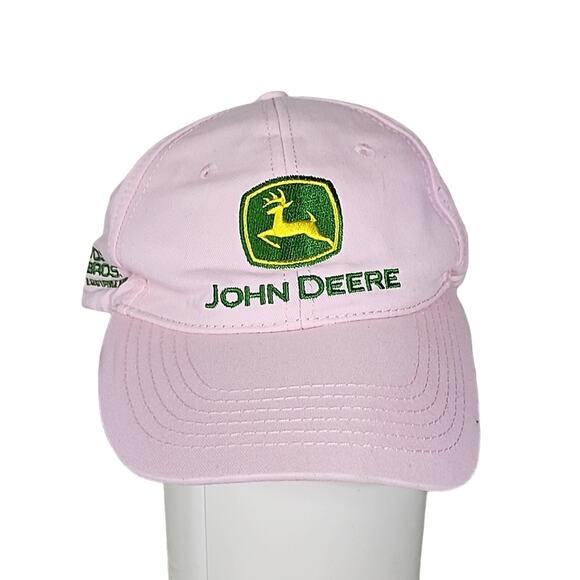 John Deere Pink Adjustable Back Hat With Embroidered Logo One Size Fits All - Picture 1 of 7